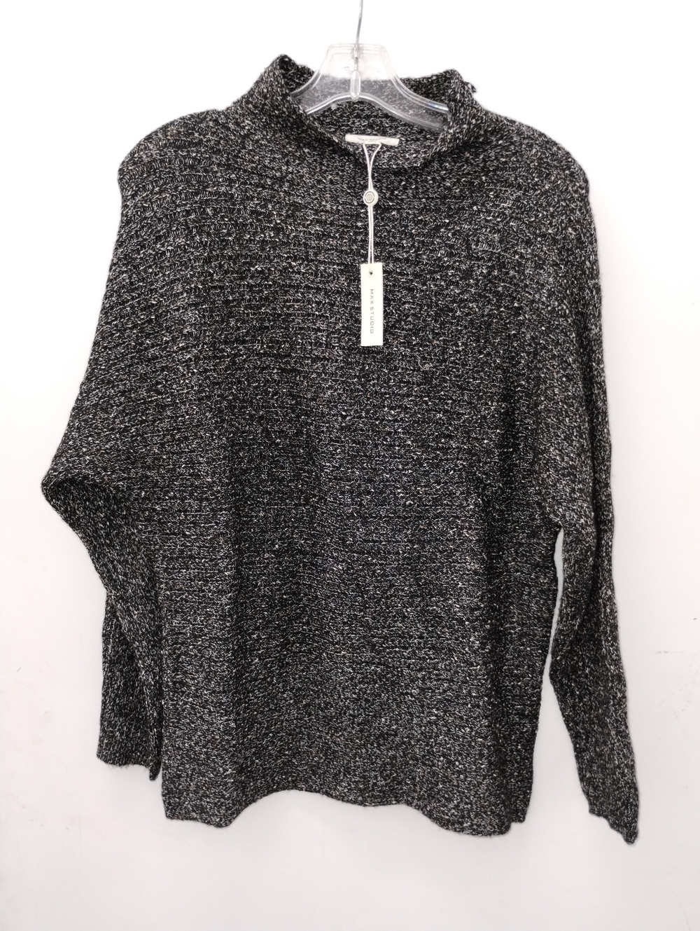 Max Studio Black Marled Turtleneck Sweater sz Small NWT